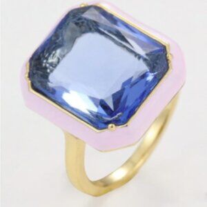 Glass Stone Contrast Ring